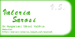 valeria sarosi business card